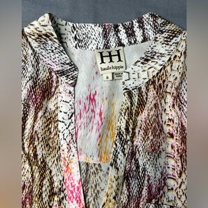 Haute Hippie 100% Silk Printed Button Up Blouse Size Small
